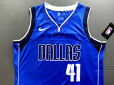 Blue Dirk Nowitzki  #41 Dallas Mavericks Basketball Jersey Sports Shirt Tops