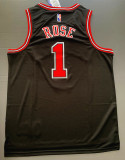 Black Derrick Rose #1 Chicago Bulls Basketball Jersey Sports Shirt Tops