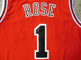 Red Derrick Rose #1 Chicago Bulls Basketball Jersey Sports Shirt Tops