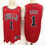 Red Derrick Rose #1 Chicago Bulls Basketball Jersey Sports Shirt Tops