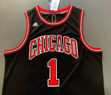 Black Derrick Rose #1 Chicago Bulls Basketball Jersey Sports Shirt Tops