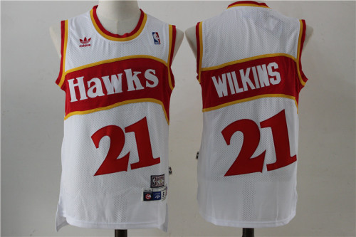 Dominique Wilkins #21 Atlanta Hawks Basketball Jersey Sports Shirt Tops