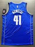 Blue Dirk Nowitzki  #41 Dallas Mavericks Basketball Jersey Sports Shirt Tops