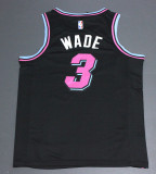 City Edition Black Dwyane Wade #3 Miami Heat Basketball Jersey Sports Shirt Tops