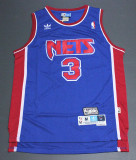 Vintage Blue Drazen Petrovic #3 Brooklyn Nets Basketball Jersey Sports Shirt Tops