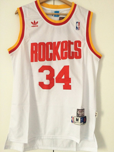 Hot Sale Hakeem Olajuwon #34 Houston Rockets  Basketball Jersey Sports Shirt Tops