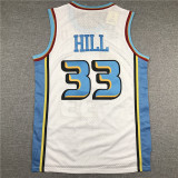 Vintage White Grant Hill #33 Detroit Pistons Basketball Jersey Sports Shirt Tops