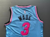 Sky Blue Dwyane Wade #3 Miami Heat Basketball Jersey Sports Shirt Tops