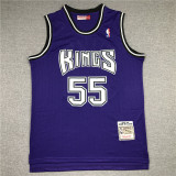Vintage 98 99 Purple Jason Williams #55 Sacramento Kings Basketball Jersey Sports Shirt Tops