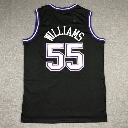 Vintage 98 99 Black Jason Williams #55 Sacramento Kings Basketball Jersey Sports Shirt Tops