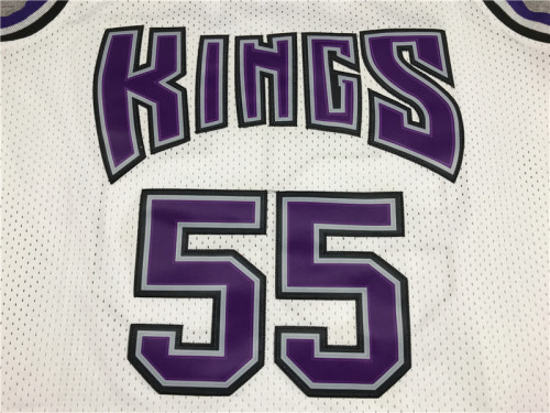 Vintage 98 99 White Jason Williams #55 Sacramento Kings Basketball Jersey Sports Shirt Tops