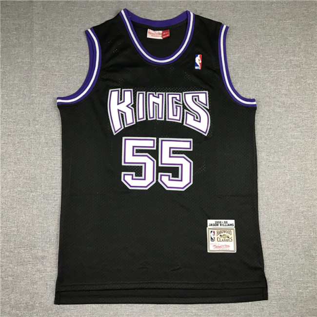 Vintage 98 99 Black Jason Williams #55 Sacramento Kings Basketball Jersey Sports Shirt Tops