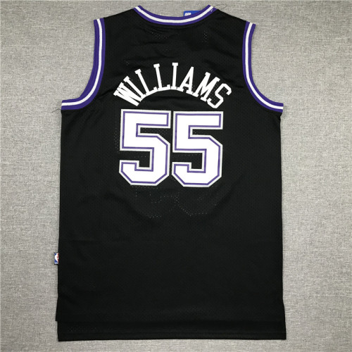 Classic Black Jason Williams #55 Sacramento Kings Basketball Jersey Sports Shirt Tops