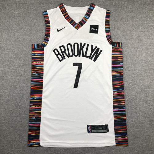 City Version White Kevin Durant #7 Brooklyn Nets Basketball Jersey Sports Shirt Tops 