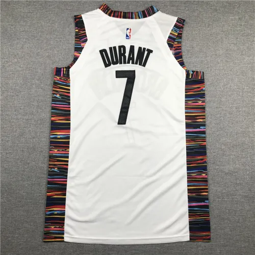 City Version White Kevin Durant #7 Brooklyn Nets Basketball Jersey Sports Shirt Tops 