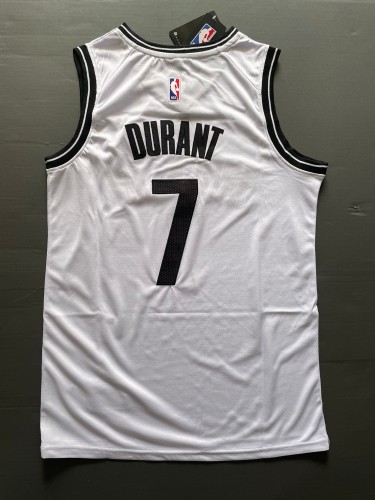 Classic White Kevin Durant #7 Brooklyn Nets Basketball Jersey Sports Shirt Tops 