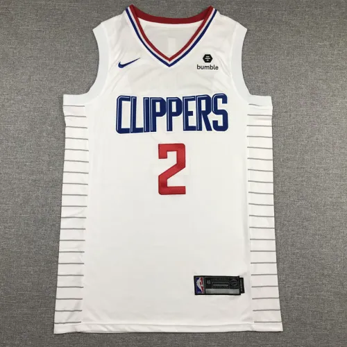 Classic White Kawhi Leonard #2 Los Angeles Clippers Basketball Jersey Sports Shirt Tops 