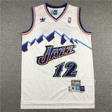 Vintage White John Stockton #12 Utah Jazz Basketball Jersey Sports Shirt Tops 