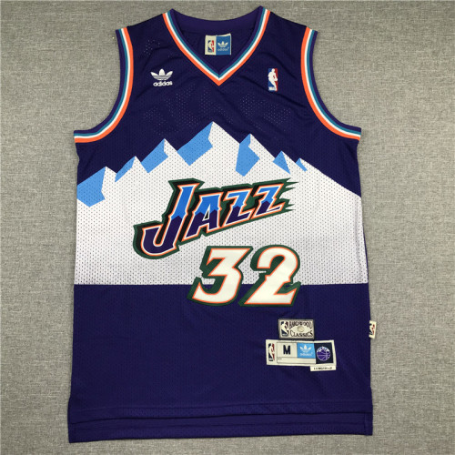 Shamrock Purple Karl Malone #32 Utah Jazz Basketball Jersey Sports Shirt Tops 