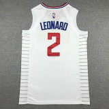 Classic White Kawhi Leonard #2 Los Angeles Clippers Basketball Jersey Sports Shirt Tops 