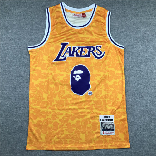 Kobe Bryant #93 Retro 96 97 Joint Bape Los Angeles Lakers Basketball Jersey Sports Shirt Tops
