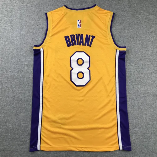 Retired Version Yellow Kobe Bryant #8 Los Angeles Lakers Basketball Jersey Sports Shirt Tops 