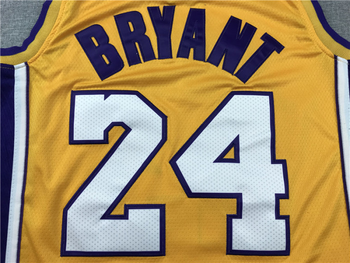 Retired Yellow Kobe Bryant #24 Los Angeles Lakers Basketball Jersey ...