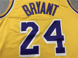 Commemorative Wish Version Yellow Kobe Bryant #24 Los Angeles Lakers Basketball Jersey Sports Shirt Tops