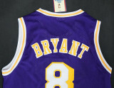 Vintage Purple Kobe Bryant #8 Los Angeles Lakers Basketball Jersey Sports Shirt Tops 