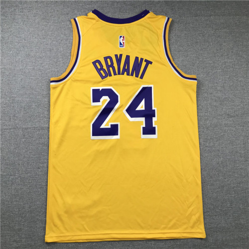 Commemorative Wish Version Yellow Kobe Bryant #24 Los Angeles Lakers Basketball Jersey Sports Shirt Tops