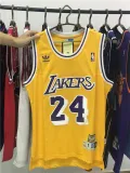 Vintage Yellow Kobe Bryant #24 Los Angeles Lakers Basketball Jersey Sports Shirt Tops