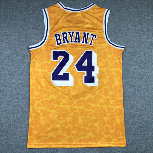 Retro 96 97 Joint Bape Kobe Bryant #24 Los Angeles Lakers Basketball Jersey Sports Shirt Tops
