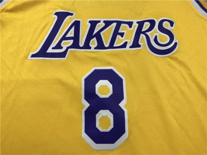 Commemorative Wish Version Yellow Kobe Bryant #8 Los Angeles Lakers Basketball Jersey Sports Shirt Tops 