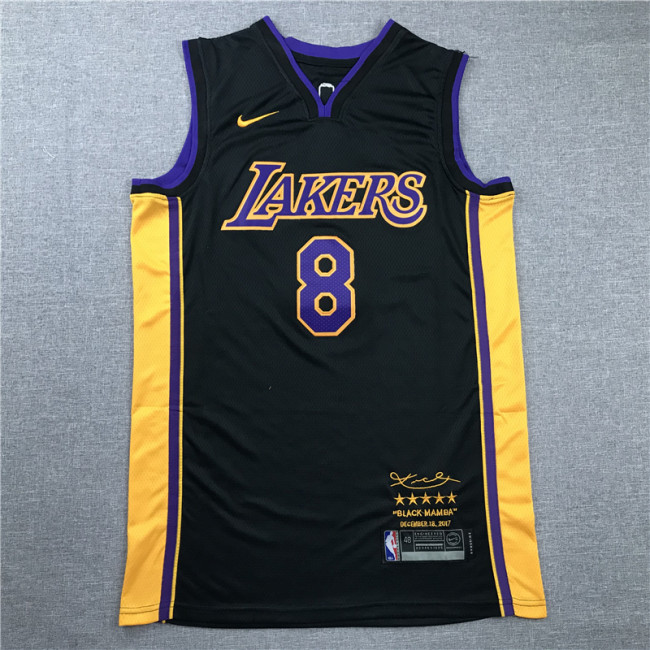 Retired Version Black Kobe Bryant #8 Los Angeles Lakers Basketball Jersey Sports Shirt Tops 