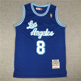 Vintage 96 97 Gold Label Blue Kobe Bryant #8 Los Angeles Lakers Basketball Jersey Sports Shirt Tops 