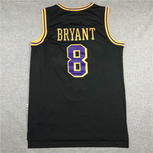 Retro 96 97 Blue Label Black Kobe Bryant #8 Los Angeles Lakers Basketball Jersey Sports Shirt Tops 