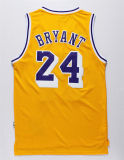 Vintage Yellow Kobe Bryant #24 Los Angeles Lakers Basketball Jersey Sports Shirt Tops