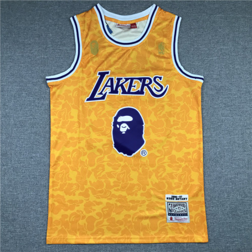 Retro 96 97 Joint Bape Kobe Bryant #24 Los Angeles Lakers Basketball Jersey Sports Shirt Tops