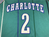 Vintage 92 93 Larry Johnson #2 Charlotte Hornets Basketball Jersey Sports Shirt Tops 