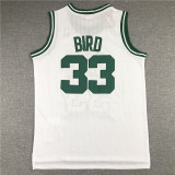 Vintage 85 86 White Larry Bird #33 Boston Celtics  Basketball Jersey Sports Shirt Tops 