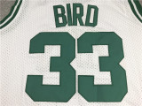 Vintage 85 86 White Larry Bird #33 Boston Celtics  Basketball Jersey Sports Shirt Tops 