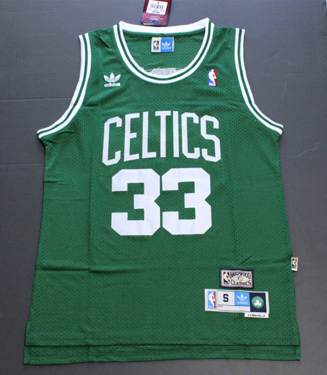 Vintage 85 86 Green Larry Bird #33 Boston Celtics  Basketball Jersey Sports Shirt Tops 