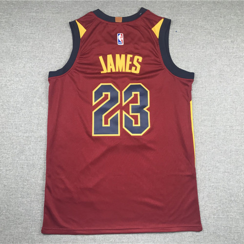Classic Dark Red LeBron James #23 Cleveland Cavaliers Basketball Jersey Sports Shirt Tops 