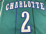 Retro Larry Johnson #2 Charlotte Hornets Basketball Jersey Sports Shirt Tops 
