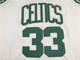 Vintage 85 86 White Larry Bird #33 Boston Celtics  Basketball Jersey Sports Shirt Tops 
