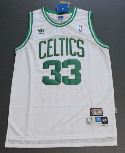 Vintage White Larry Bird #33 Boston Celtics  Basketball Jersey Sports Shirt Tops 