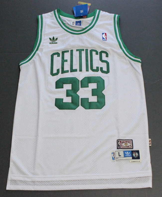 Vintage White Larry Bird #33 Boston Celtics  Basketball Jersey Sports Shirt Tops 
