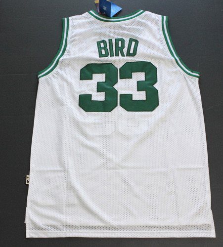 Vintage White Larry Bird #33 Boston Celtics  Basketball Jersey Sports Shirt Tops 