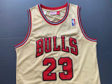 Vintage 95 96 Beige Michael Jordan #23 Chicago Bulls Basketball Jersey Sports Shirt Tops