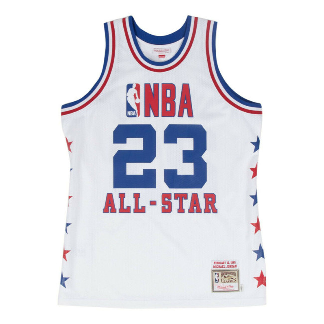 Retro 1985 All-Star White Michael Jordan #23 Chicago Bulls Basketball Jersey Sports Shirt Tops
